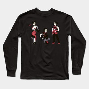 Woman in Red Long Sleeve T-Shirt